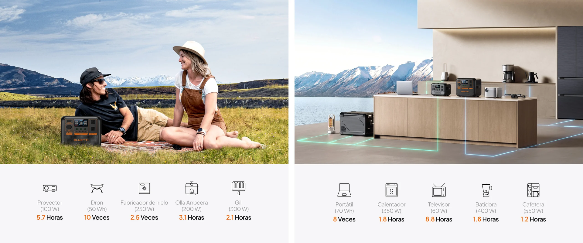 BLUETTI AC70P Estación de energía portátil | 1,000 W 864 Wh