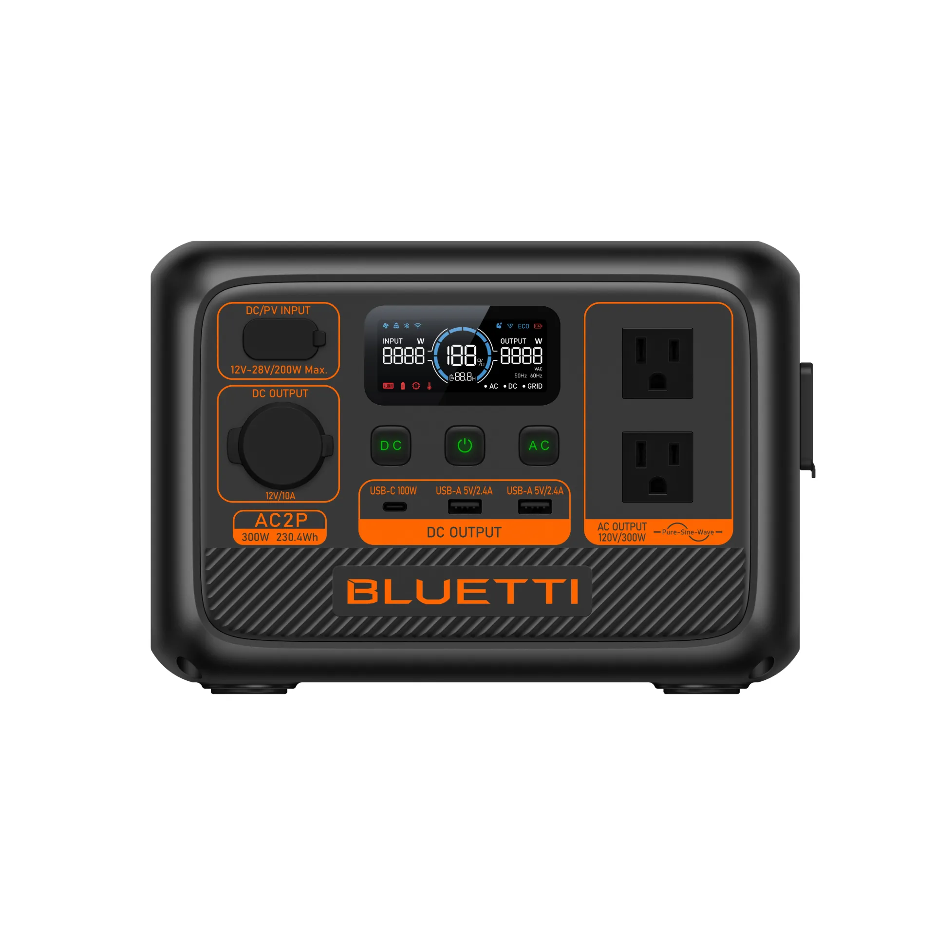 BLUETTI AC2P Estación de energía portátil | 300 W 230.4 Wh